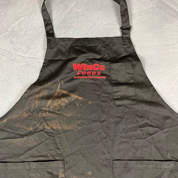 WinCo Employee Worker Apron Supermarket Tie Back Pockets Embroidered Bib II-11 - Picture 3 of 7